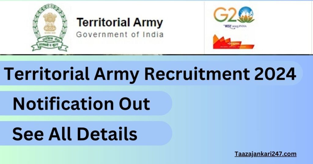 Territorial Army Recruitment 2024