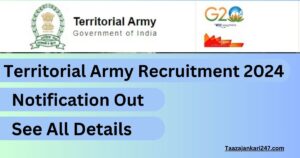 Territorial Army Recruitment 2024